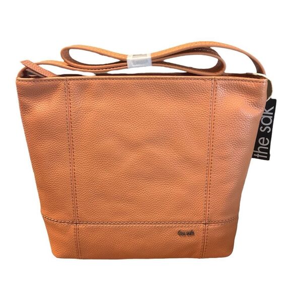 The Sak De Young Hobo Orange Nectar Leather Large Handbag Shoulder Bag Purse NWT - Picture 5 of 11